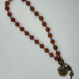 Elegant Brown Beaded Necklace